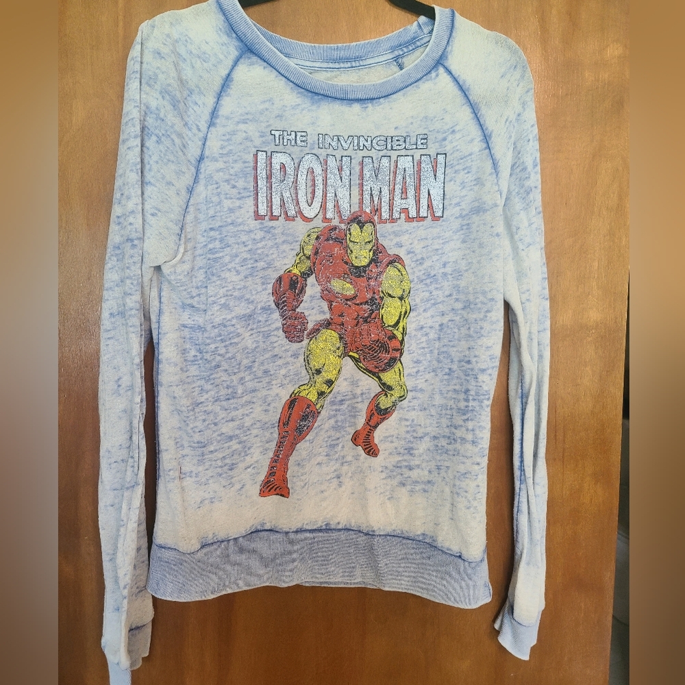 Marvel Ironman Lightweight Blue Medium Sweatshirt